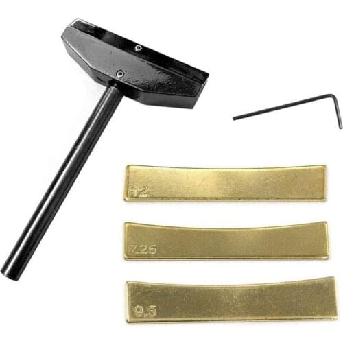 New Metal Fingerboard Fret Press Caul + 3Pcs 7.25/9.5/12 Radian Fret Inserts Guitar Luthier Tool