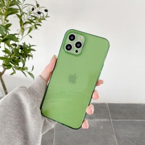 Straight border transparent green suitable for Huawei P30 P40 Mate20 Mate30 Mate40 nova anti-drop all-inclusive soft shell