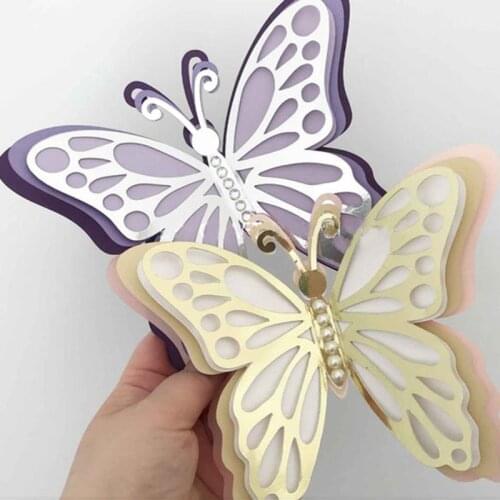 Craft Dies Layered Butterfly 3D Metal Cutting Dies Cut Die Making Birthday Card Gift Scrapbooking Album Paper Card Embossing