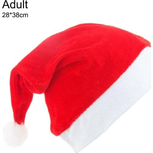 Christmas Hats for Adults/Children Red Santa Hats New Year Ornament Holiday Festival Party Photo Props Products