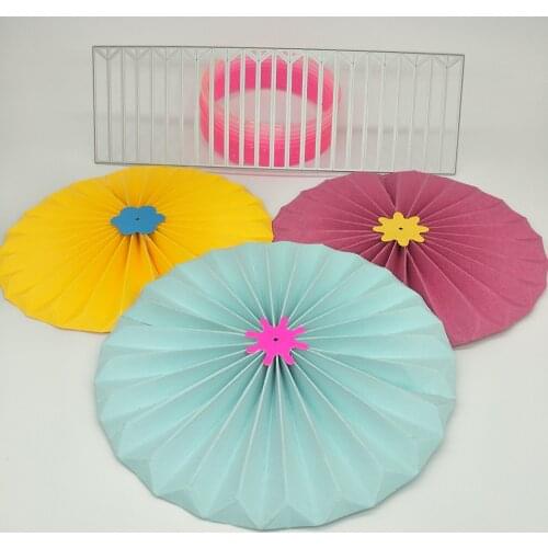 Creased circle, umbrella shape, flower metal cutting die, scrapbook, photo album, greeting card, DIY decoration