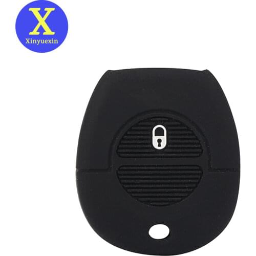 Xinyuexin Silicone Car Key Cover FOB For Nissan Almera Primera Micra X-Trail Navara Remote Key Case For Car 2Button Car Styling