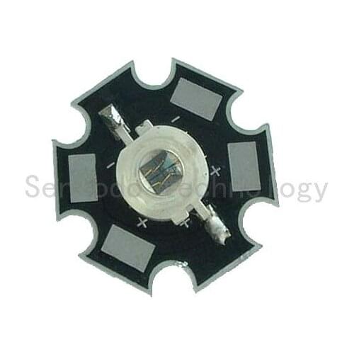 100X Top quality 5W 4chips 730nm high power led light beads with 20mm aluminum heat sink free shipping