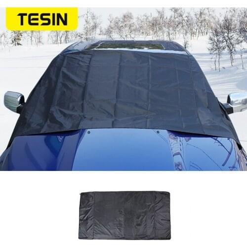 TESIN Winter Car Front Windshield Snow Block Anti Ice Protect Cover For Dodge RAM 1500 2010-2021 Black Car Exterior Accessories