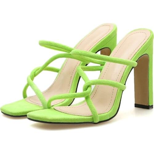 JINJOE shoes women Summer sandals Ribbon combination Hollowing out Ankle Strap shoes High heel Sandals party pumps