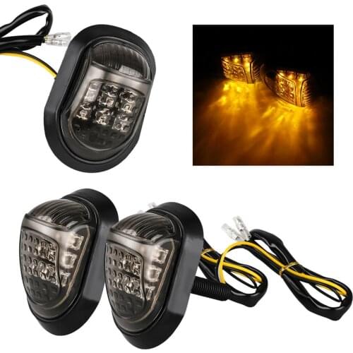 1pcs 12V 9 LED Amber Motorcycle Flush Mount Turn Signals Indicators Blinker Light Waterproof Motorcycle Blinker Scooters