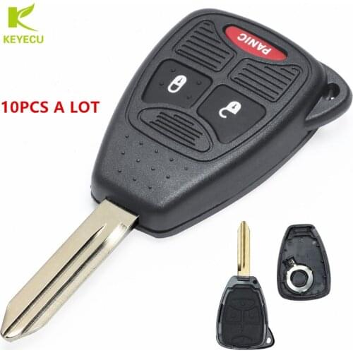 KEYECU 10XNew Replacement Remote Key Shell Case Cover 2+1 Small Button For Chrysler Dodge Caliber Jeep Patriot Pacifica Liberty