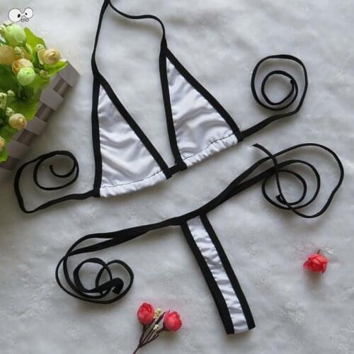 Micro Extreme Sexy String Bikinis Set Women Mini Swimsuit Swimwear Beach Sunbath Bathingsuit Thongs Biquinis G String Costumes