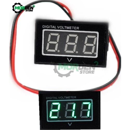 0.4 inch Waterproof LED Mini Digital Voltmeter Voltage Meter Gauge Display DC2.5-30V Motorcycle Car Boat Voltmeters Dropship