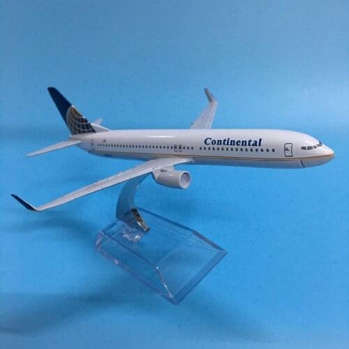 1:400 16cm Passenger Plane Boeing B737-800 N27213 Continental Airlines Alloy Airbus Juguetes Toy Airplane Model Collectible