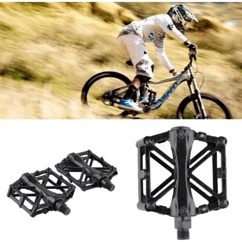 1 Pair Ultralight Aluminum Alloy Bicycle Pedals Mountain Bike Pedal MTB Road Cycling Riding Alloy Wellgo Pedal Treadle Black