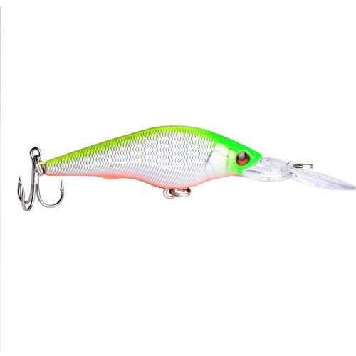 1pcs 6.4G 9cm Big Temptation Fishing Lures Minnow Crank Bait Crankbait Bass Tackle Treble Hook Bait Wobblers Fishing