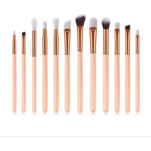 12pcs Eye Makeup Brushes Set Eye Shadow Eyeliner Eyelash Lip Make Up Brush Powder Blush Cosmetic Tool kit