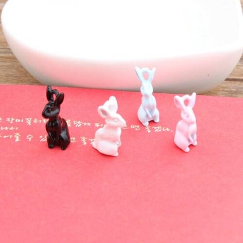 High Quality 20Pcs 7*18MM 3D Alloy Animal Rabbit Pendant Charms Enamel Metal Bracelet Necklace Keyring Floating Charm Crafts