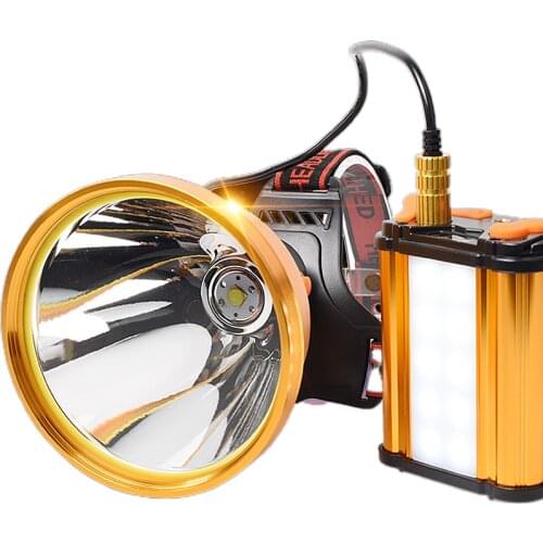 2021 bright headlights light led constant current charging P90 lithium night fishing light lamp head mounted hernia searchlight