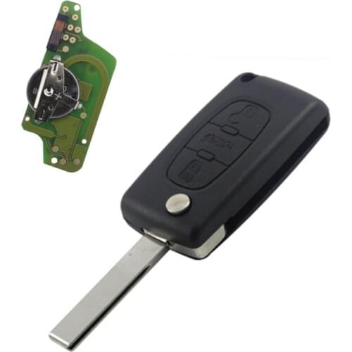 3 Button Flip Fob Remote Car Key 433Mhz ID46 PCF7941 Chip Battery on pcb Auto Key