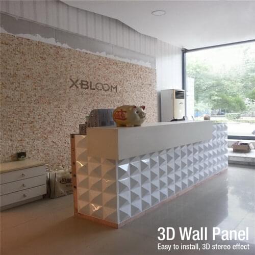 30cm 3D tile panel mold plaster 3D wall stickers living room wallpaper mural Waterproof Bathroom Kitchen Three-dimensional wall