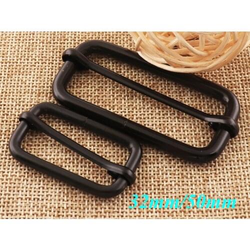 6 PCS Black Slide Buckles Belt Strap Fasteners Adjuster Buckle Bag Luggage Straps Handbag Purse Bag buckles Wholesale