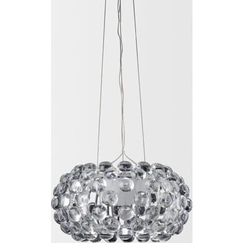 Acrylic Ball Pendant Lamp Light Modern Chandelier D35CM For Dining Room Living Room Hotel R7S Sun Tube Source