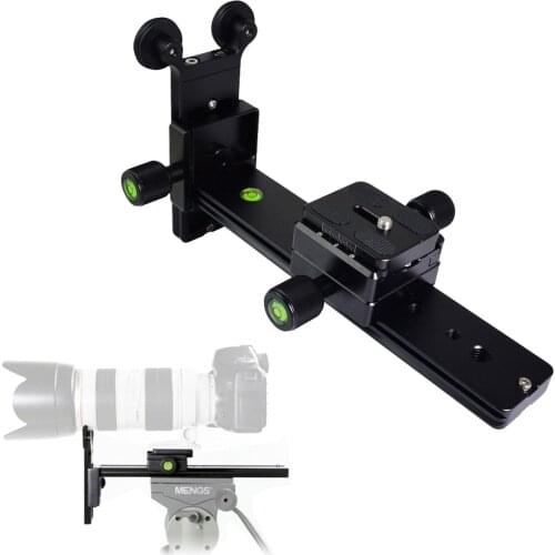 MENGS Aluminum CNC Adjustable Telephoto Zoom Lens Support Rail Bracket Tripod Head Compatible With Arca Swiss Stand