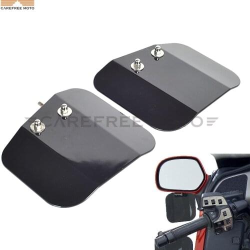 Black Motorcycle Mirror Mount Wind Deflectors Shield Case for HONDA Goldwing GL1800 F6B