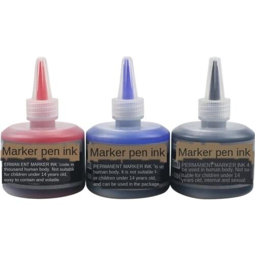 New Arrival 50ml Permanent Instantly Dry Graffiti Black Blue Red Oil Marker Pen Refill Ink for Marker Pens