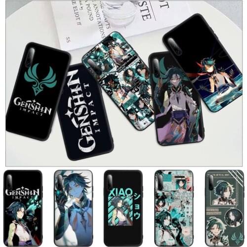 Genshin Impact Xiao Black Silicone Mobile Phone Cover For Xiaomi Mi 6 A2 8 10 Lite 9 Se 9t Pro A1 Note 10 Lite Case