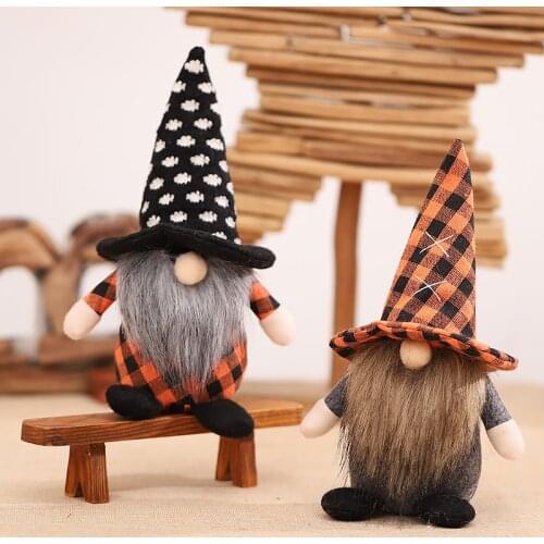 Halloween Gnome Plush Decoration Faceless Doll Lovely Gnome Doll Dwarf Plush Doll Holiday Gifts Household Kids Figurines