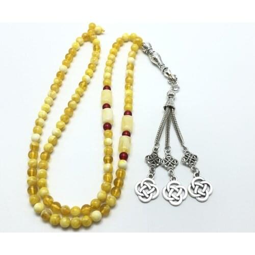 Chinese knot metal tassel rosary bracelets prayer beads necklace for men and women fashion jewelry Muslim Islamic Turkish faith