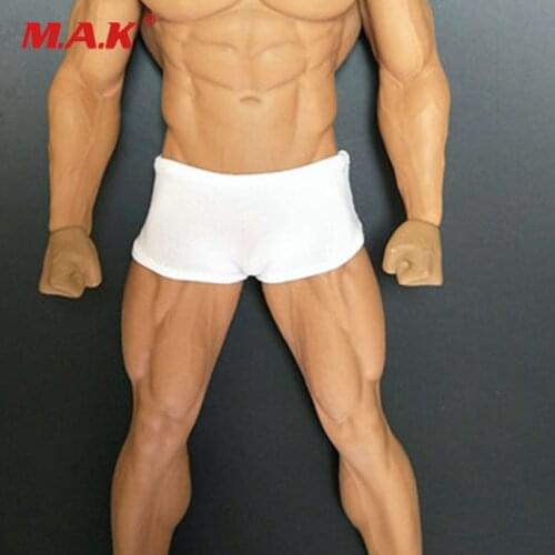 1:6 Scale Male Clothes Accessory White Sports Casual Briefs Model for 12'' PHICEN TBL Male Action Figure Body
