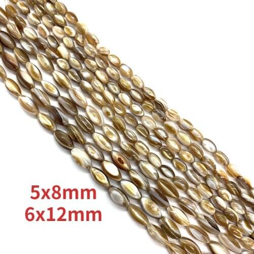 Natural Advanced Penguin Shell Oval Seed Beads Gradient Loose for Jewelry Make DIY Bracelets Necklaces Earrings Ring Accessories