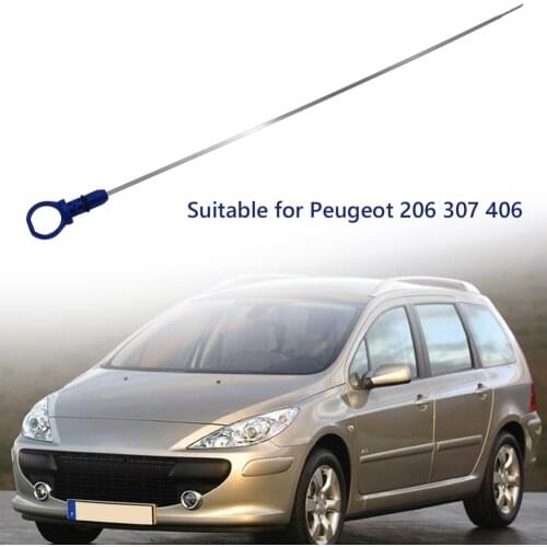 Stainless Steel + ABS Engine Oil Dipstick for Peugeot 206 307 406 Citroen Xsara C4 C5 Xsara Picasso Berlingo 2.0hdi 117461 Blue