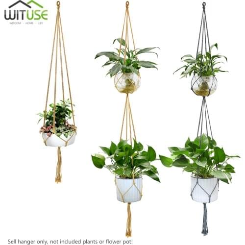Single Double layer 90/162cm colorful 100% handmade Wall Decor Plant Hanging Basket Garden countyard Durable Rope balcony Indoor