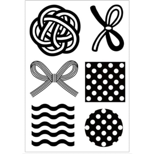 Bowknot pattern Transparent Seal Rubber Clear Stamp Rubber Chapter Scrapbook Decoration house deco DIY Photo Album Card