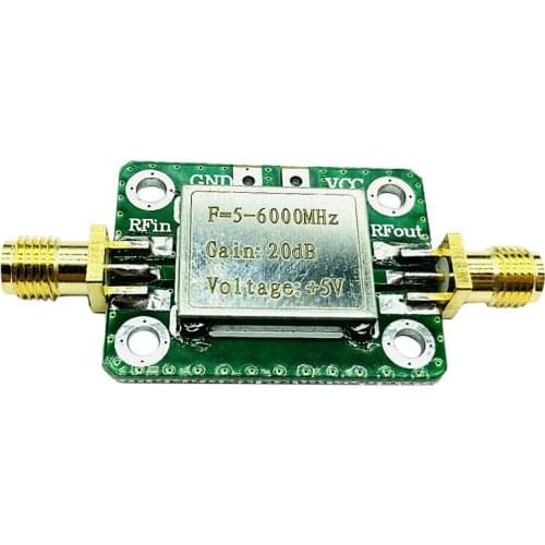 RF Power Amplifier with Shielding Shell 5M-6GHz Broadband Signal Amplifier 20DB High Gain