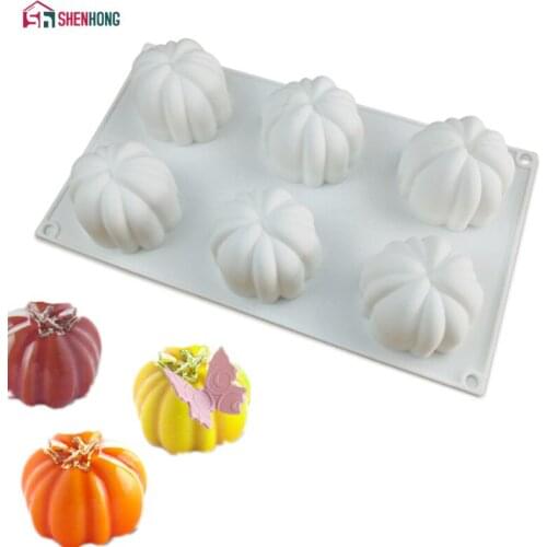SHENHONG Pumpkin Silicone 3D Cake Molds For Baking Moule Mousse DIY Pastry Decorating Tools Dessert Chocolate Mould