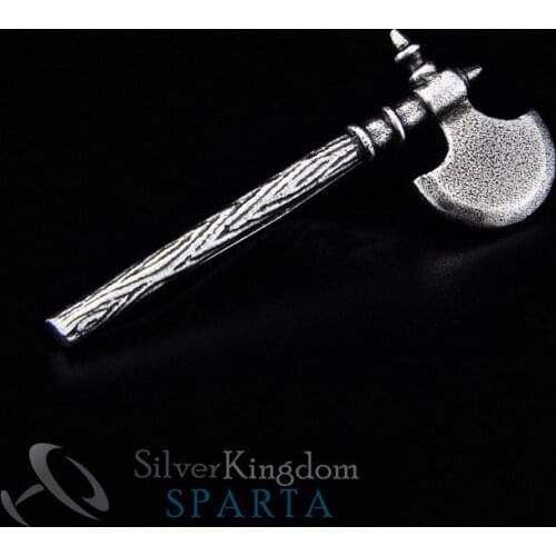 SPARTA Battle axe tie clips Silver plated High quality metal mens free shipping