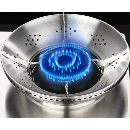 Thickened gas stove windproof cover, stainless steel energy-saving cover, domestic energy-saving windproof and fire-proof ring