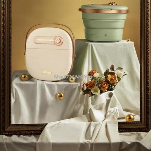 Retro Foldable Foot Bath Automatic Massage Constant Temperature Heating Foot Bath Electric Household Small