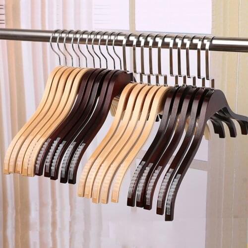 10pcs Wood adult child hanger slip-resistant plymouths vintage wooden hanger pants clip hangers for clohtes rack