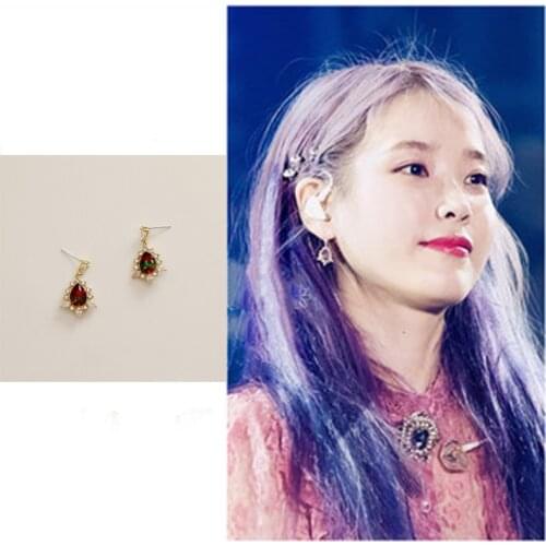 IU Lee Ji Eun Light high sense Earrings Fashion temperament elegant high quality Earrings