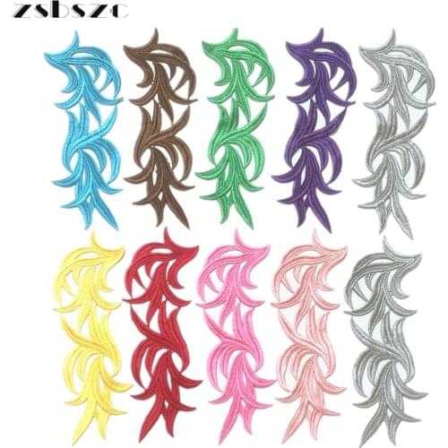 Zsbszc 5 pairs white black Fluorescent colorful Floral Lace Fabric Sewing Wedding Dress Applique Lace patch/mixed batch DA008