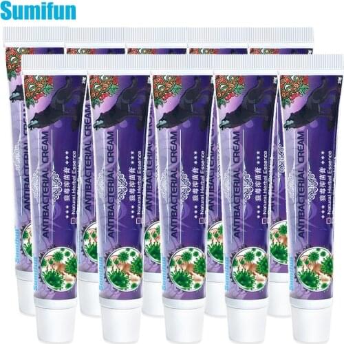 10 pcs Sumifun Skin Care Cream Dermatitis Treatment Ointment Antibacterial Cream Psoriasis Eczema Antipruritic Herbal Plaster