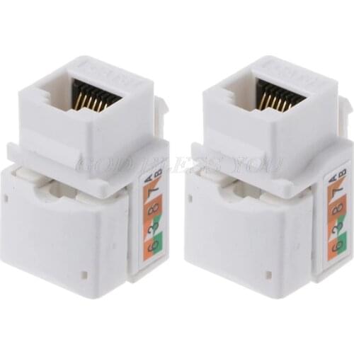 2Pcs CAT6 Network Module Information Socket RJ45 Connector Adapter Keystone Jack Drop Shipping