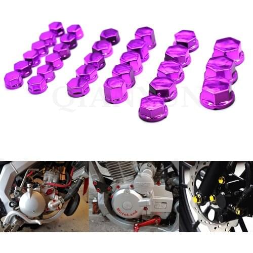 30PCS motorcycle modeling plating nut decorative screw cap For Kawasaki ER-6F ER-6N ZX-6 ZZR600 ZX9R Z750 NINJA 650R Z750S