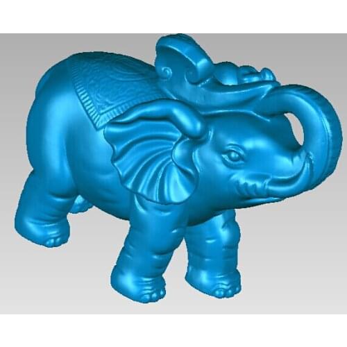3d model relief for cnc in STL file format elephant 7