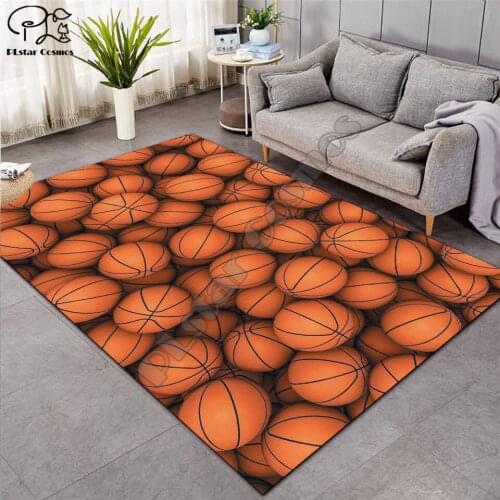 Carpet 3D Basketball Larger Mat Flannel Velvet Memory soft Rug Play Game Mats Baby Craming Bed Area Rugs Parlor Decor 014