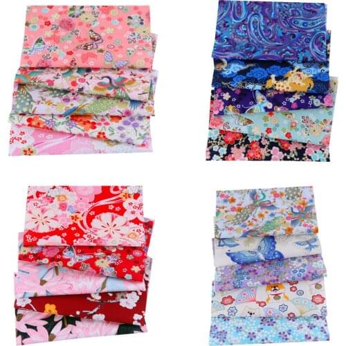 5pcs 20*25CM Floral Patchwork Fabric Polyester Sewing DIY Handmade Cotton Household Goods Multicolor Floral Patchwork Sewing
