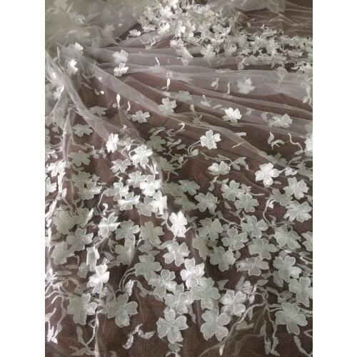 African embroidered French Lace Fabric High Quality African Tulle Lace Fabric SYJ-4262