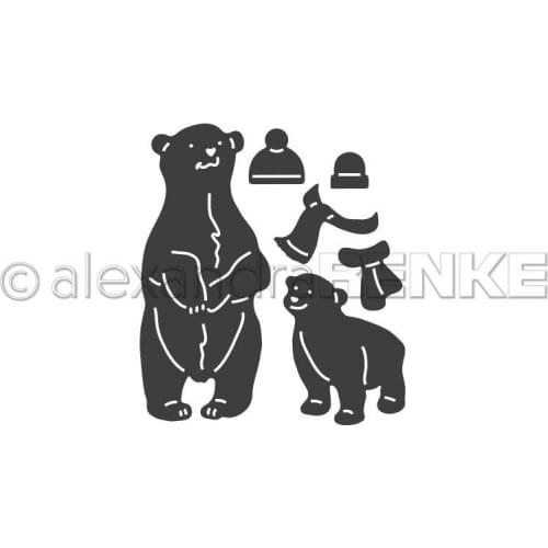 AliliArts Metal Cutting Dies Winter Bears diy Scrapbooking Photo Album Decorative Embossing PaperCard Crafts Die 2020